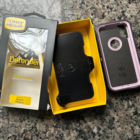 2 Tone Purple Otterbox for iPhone X or Xs - Picture 14 of 15
